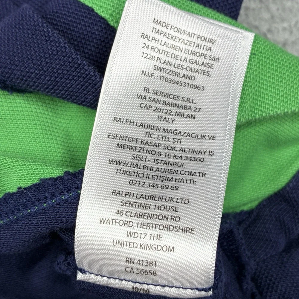 Polo Ralph Lauren Big Pony Sash Polo Shirt Men's Large Fits S/M Blue Slim Fit